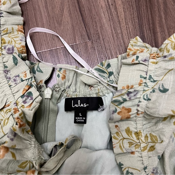 Lulu's sz L All Heart Floral Off the Shoulder Mini Dress - Picture 12 of 14